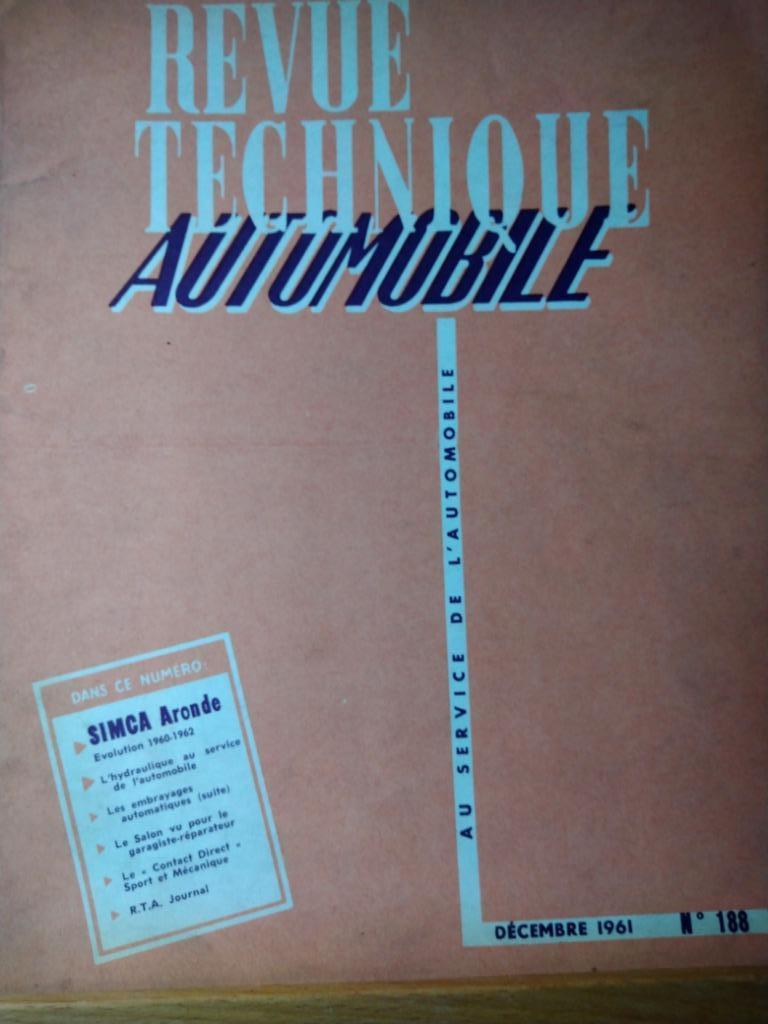 RTA - Simca Aronde - Revue technique automobile - n188, Envoi