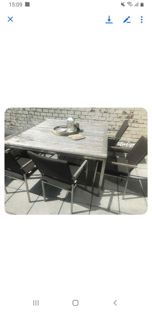 Te koop, Jardin & Terrasse, Tables de pique-nique, Enlèvement, Utilisé, Carré, Bois