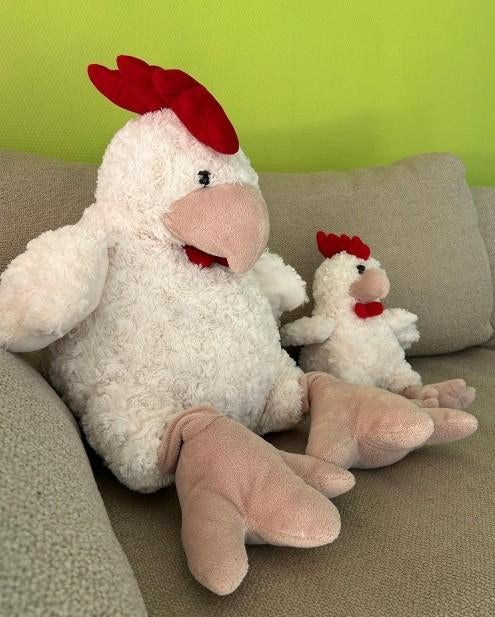 Knuffeldier kip en kuiken te koop, Enlèvement, Neuf