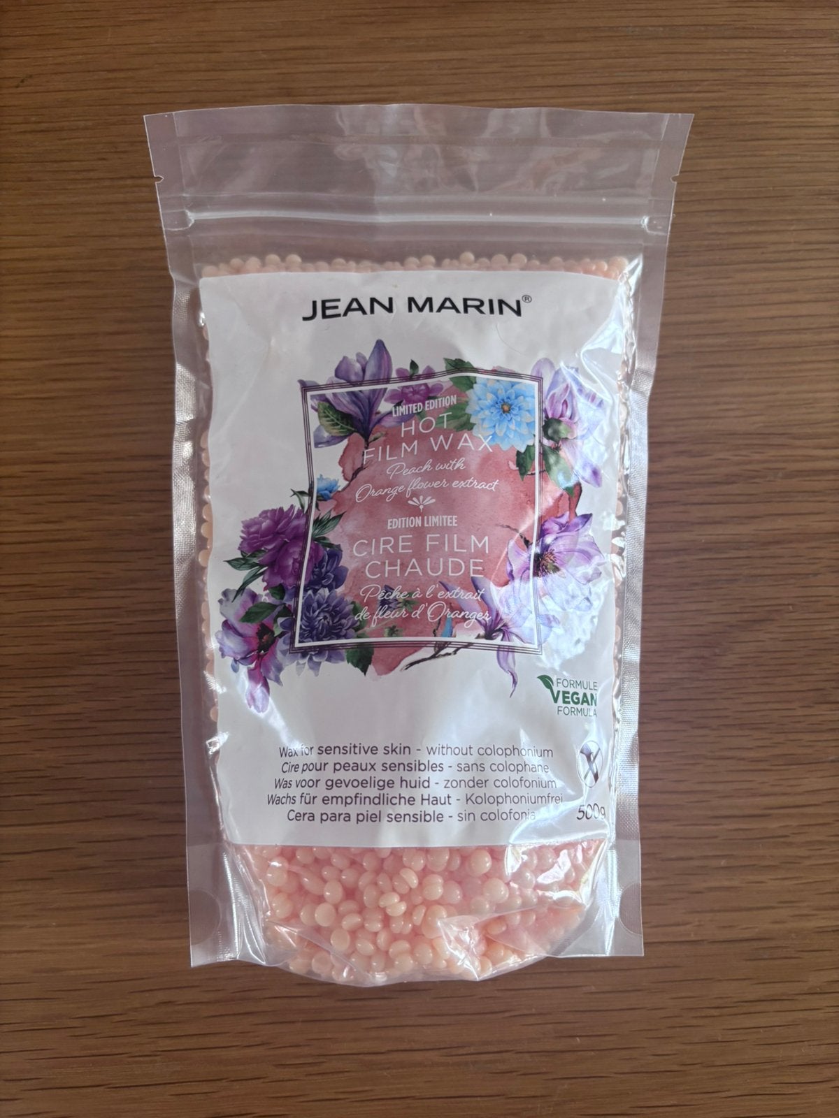 Jean Marin limited edition hot film wax, peach&orange flower, Enlèvement, Neuf, Gel, Cire, Laque ou Mousse
