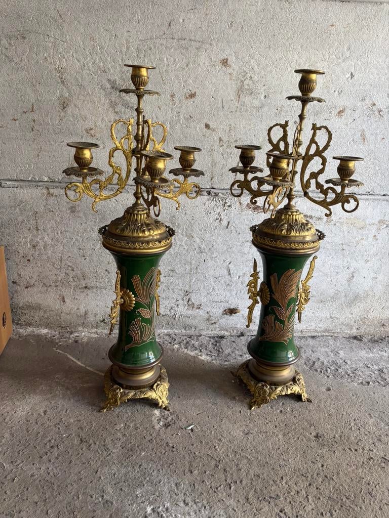 Paire de candélabres anciens style Napoléon III, Enlèvement