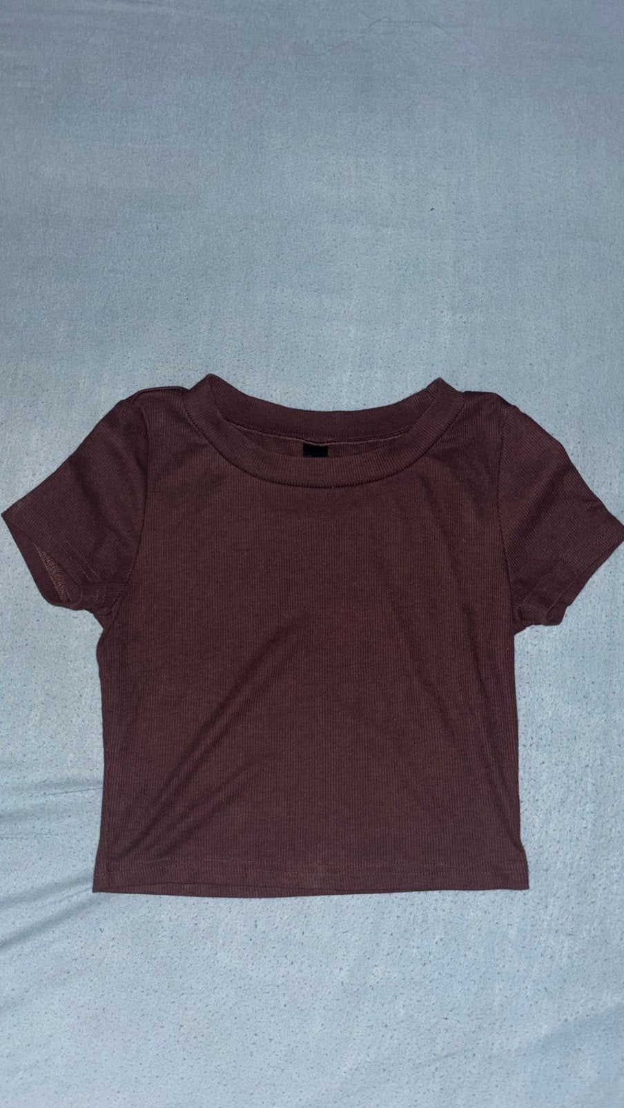 Bruine crop top - S/36 - Shein, Kleding | Dames, Topjes, Zo goed als nieuw, Korte mouw, Maat 36 (S), Verzenden