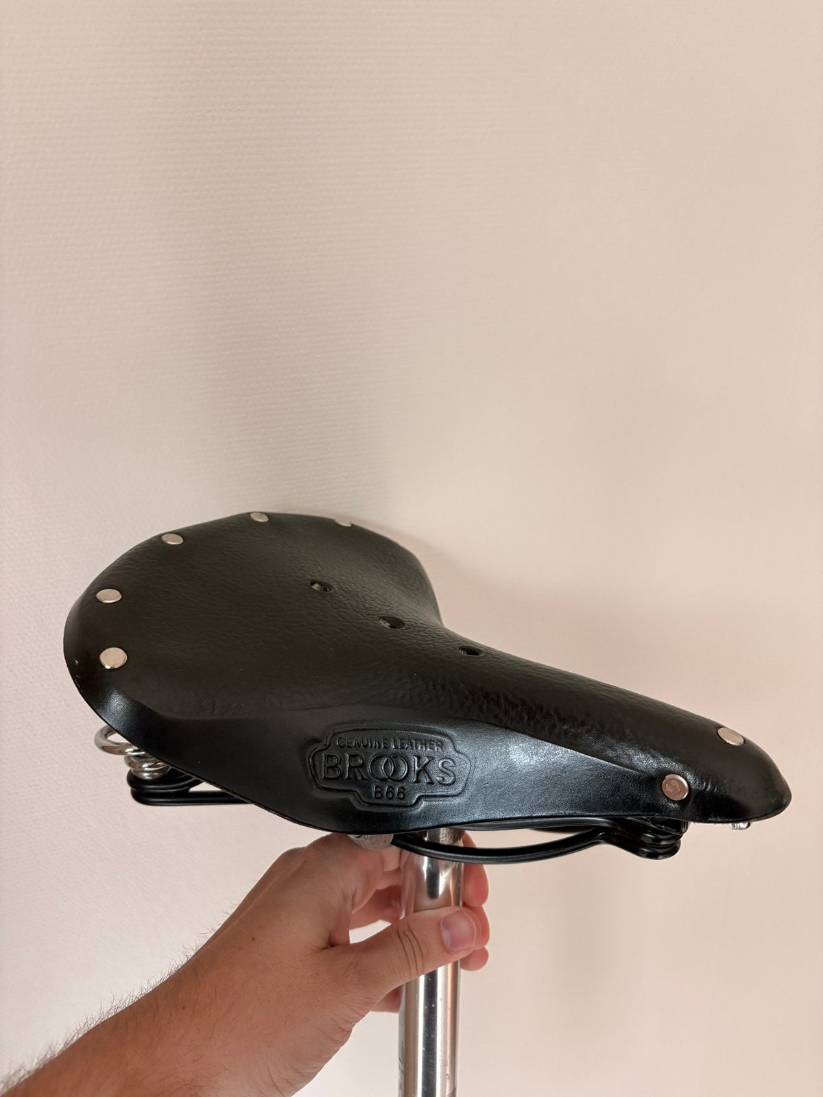 Brooks B66 fietszadel, perfecte staat, Fietsen en Brommers, Ophalen, Zo goed als nieuw, Zadel, Leer