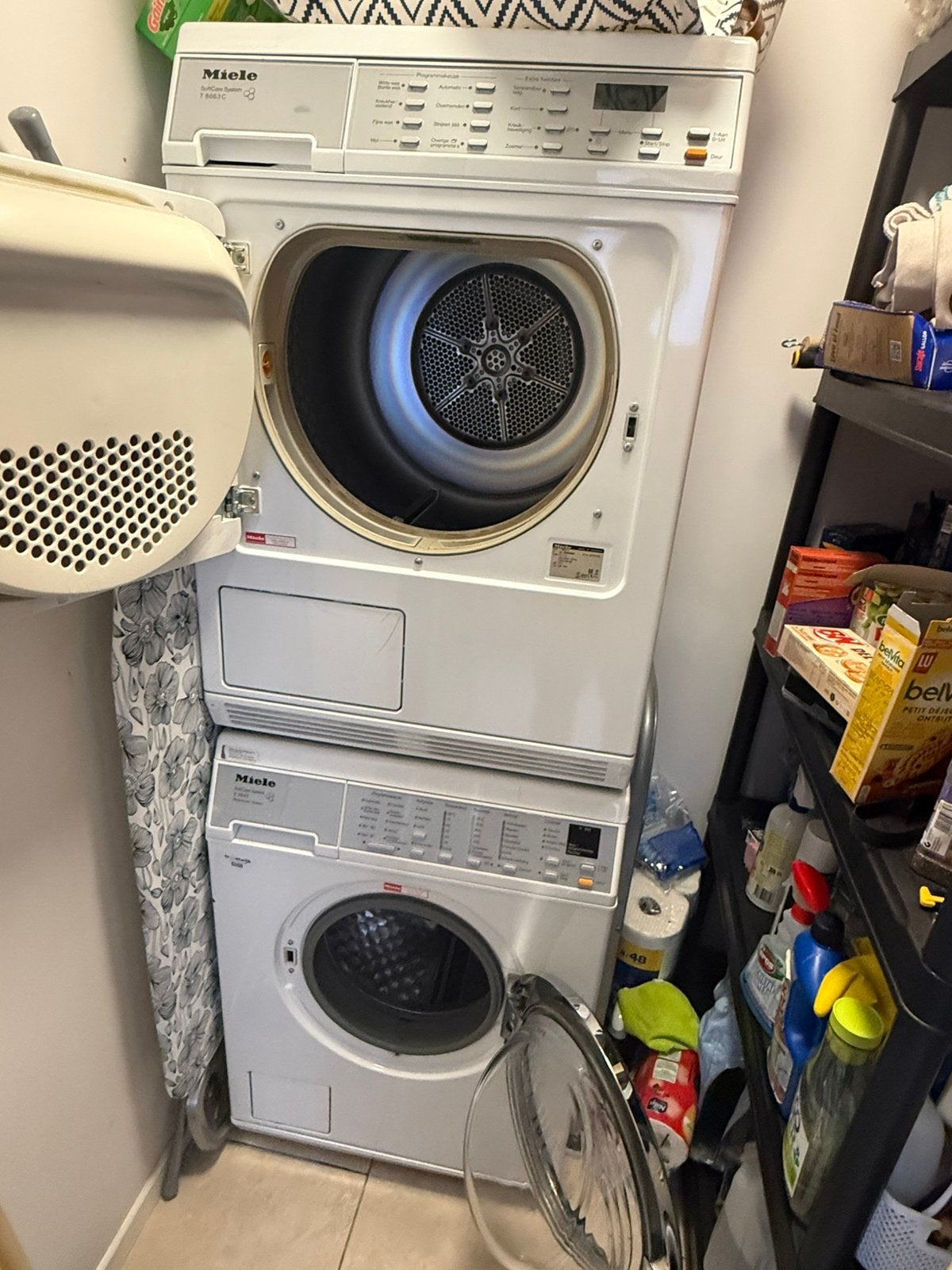 [URGENT] Lot Machine à laver + Sèche-linge Miele (Souvret), Electroménager, Sèche-linge, Enlèvement, Utilisé, À condensation