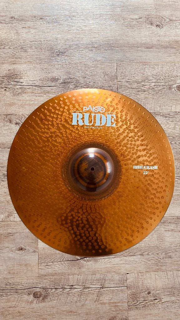 Paiste RUDE 22" RIDE/CRASH cymbal, Ophalen of Verzenden, Zo goed als nieuw