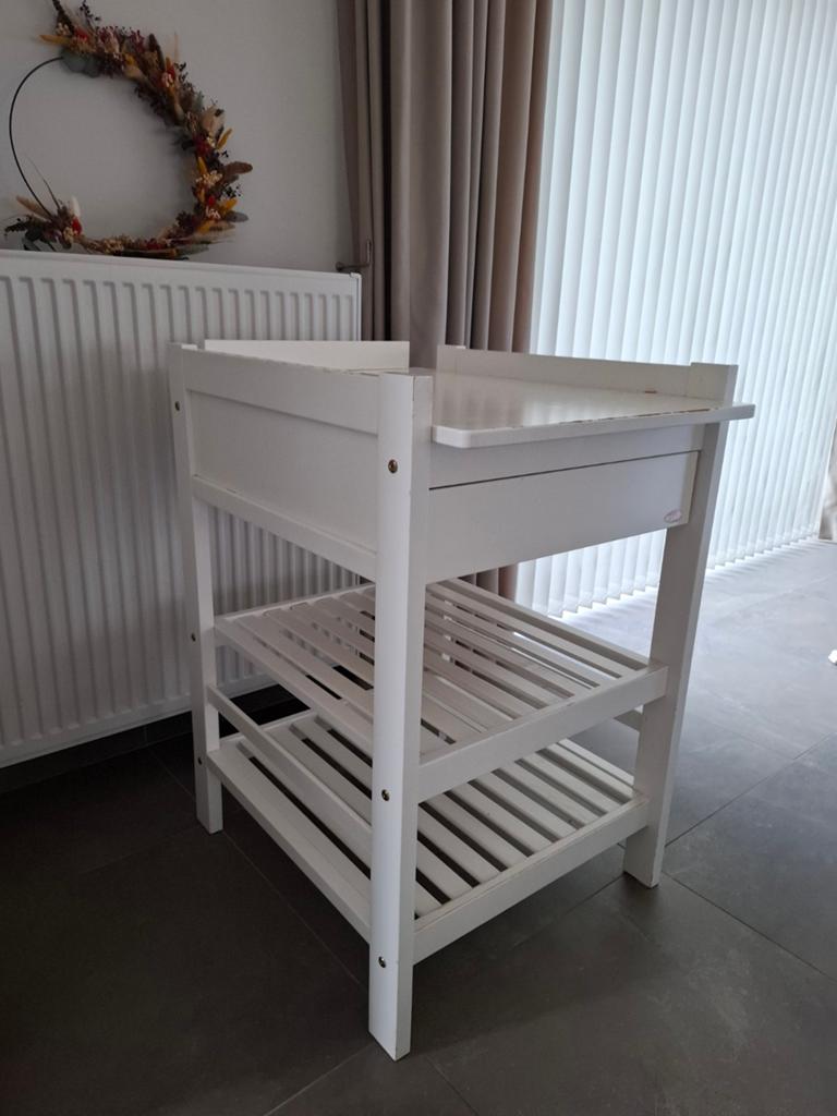 Luiertafel/verzorgingstafel wit Troll, Kinderen en Baby's, Kinderkamer | Commodes en Kasten, Gebruikt, 90 tot 105 cm, 75 tot 100 cm