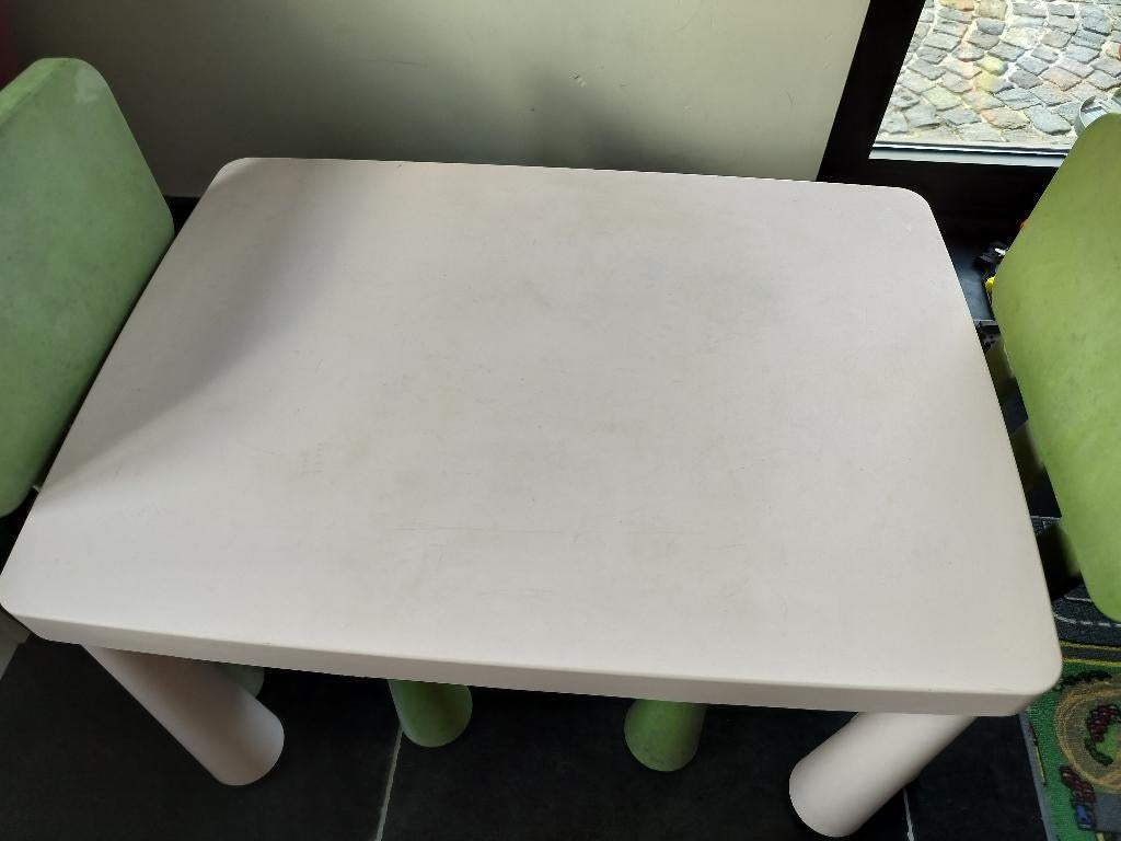 Tafel + stoelen Ikea mammut, Enlèvement, Utilisé, Table(s) et Chaise(s)