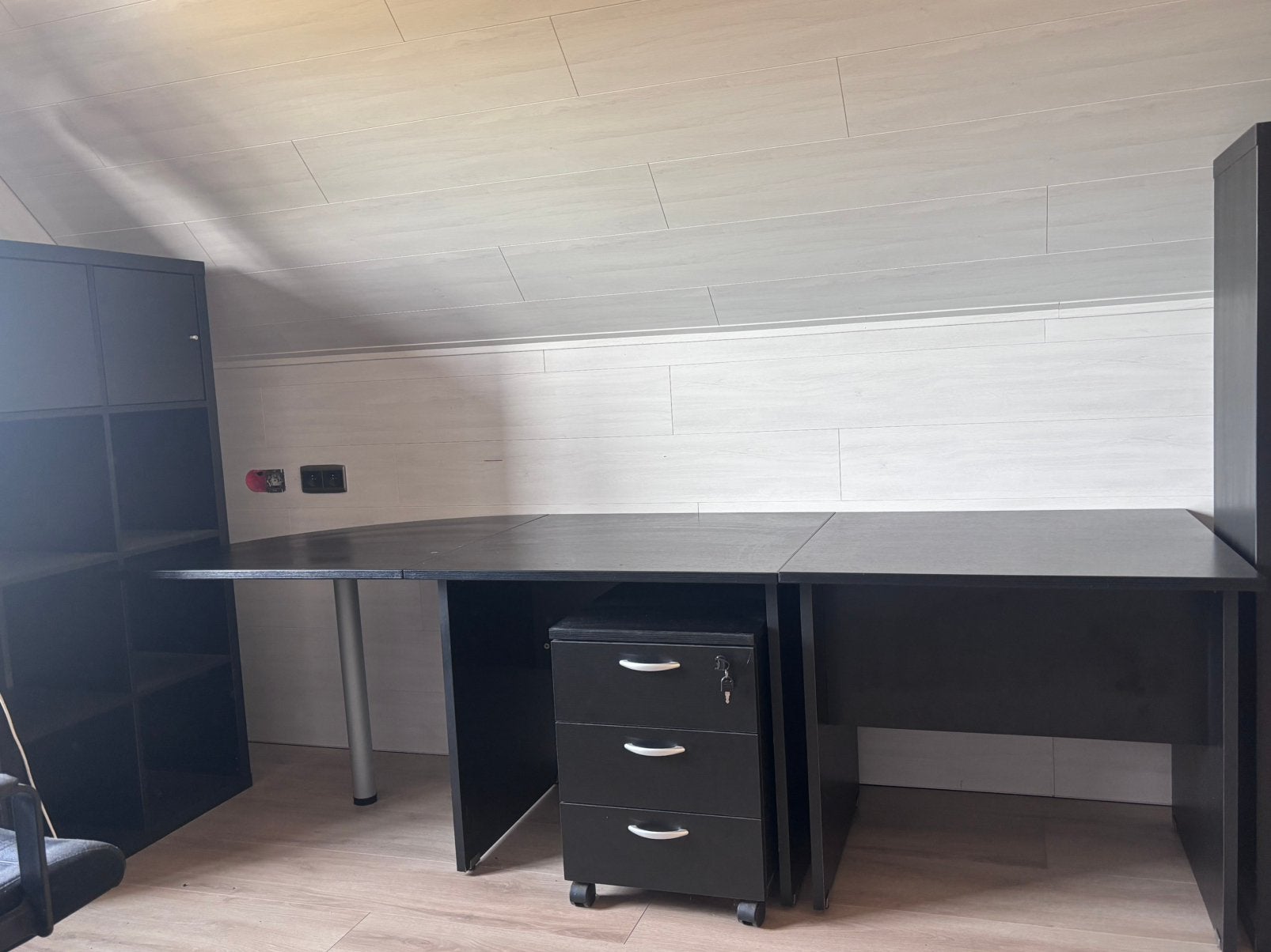 Grote bureau, Modern, Ophalen, Gebruikt, Zwart
