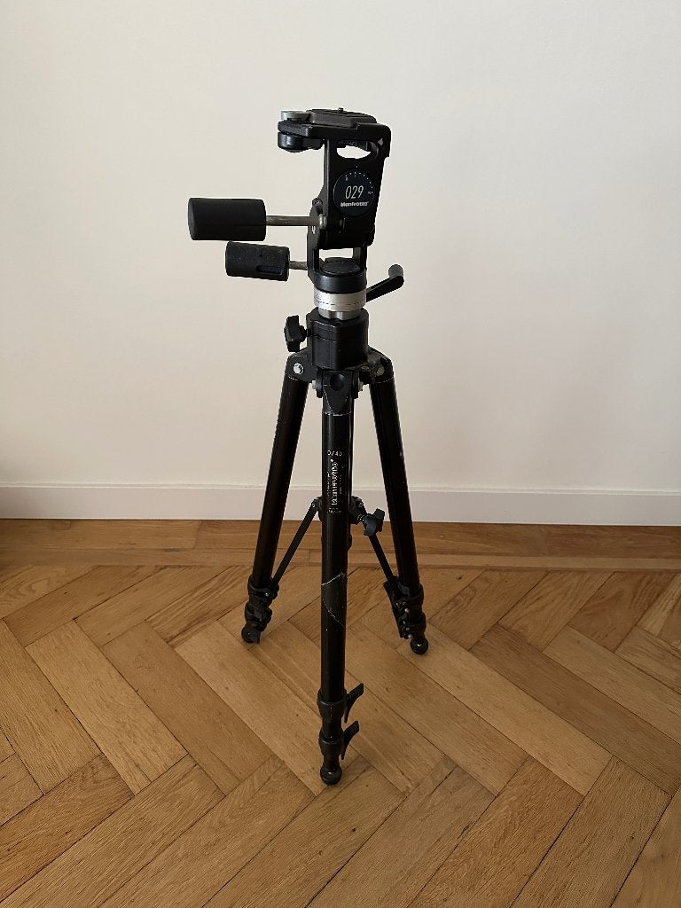 Manfrotto Statief 074B, Ophalen, Met balhoofd, Gebruikt, Driepoot