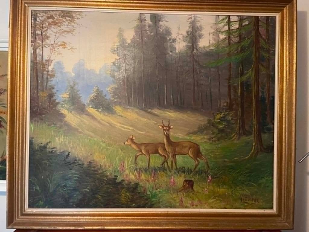 peinture 1000 mm x 1250 mm, Antiquités & Art, Enlèvement, Animaux