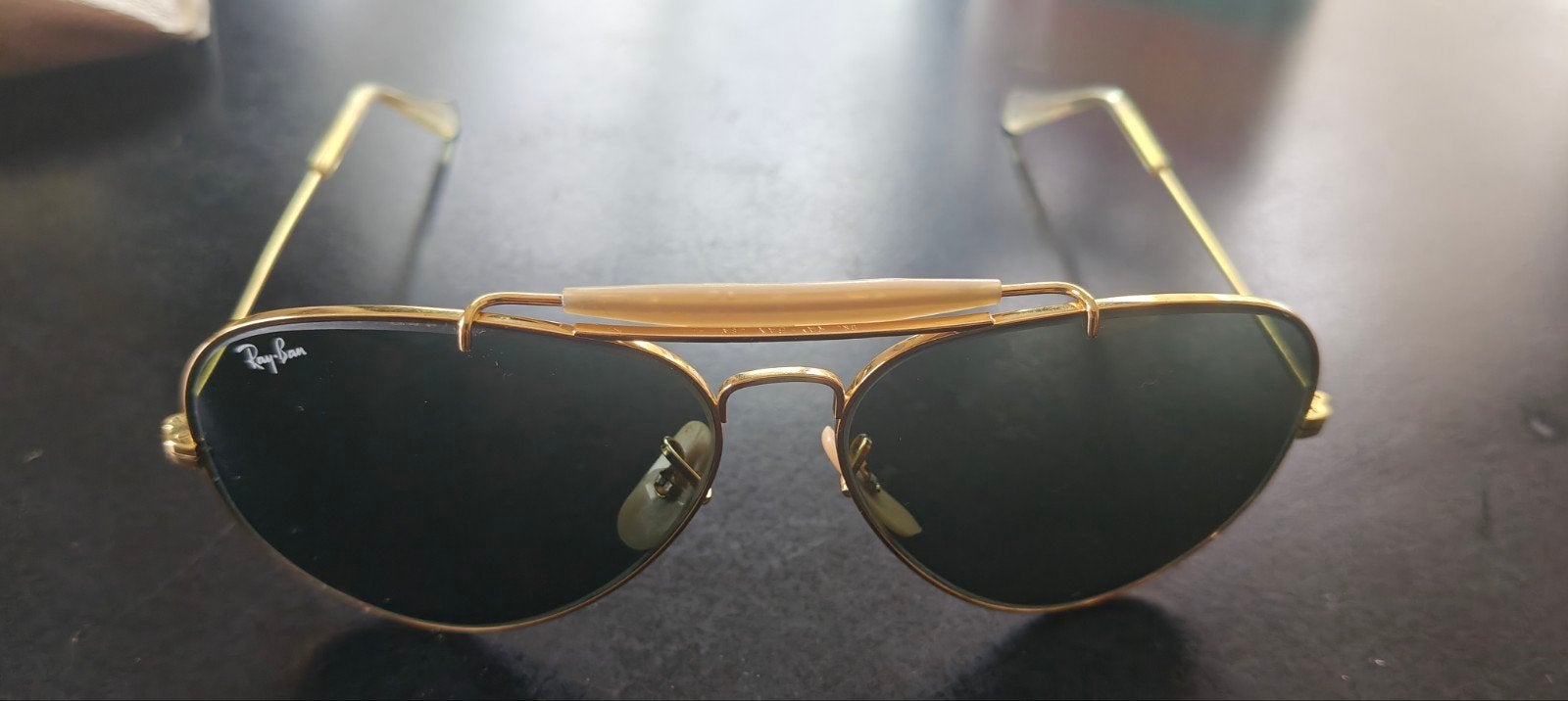 Originele Vintage B&L Ray-Ban Outdoorsman 6214 (Full Set!), Enlèvement ou Envoi, Vert, Lunettes, Ray-Ban