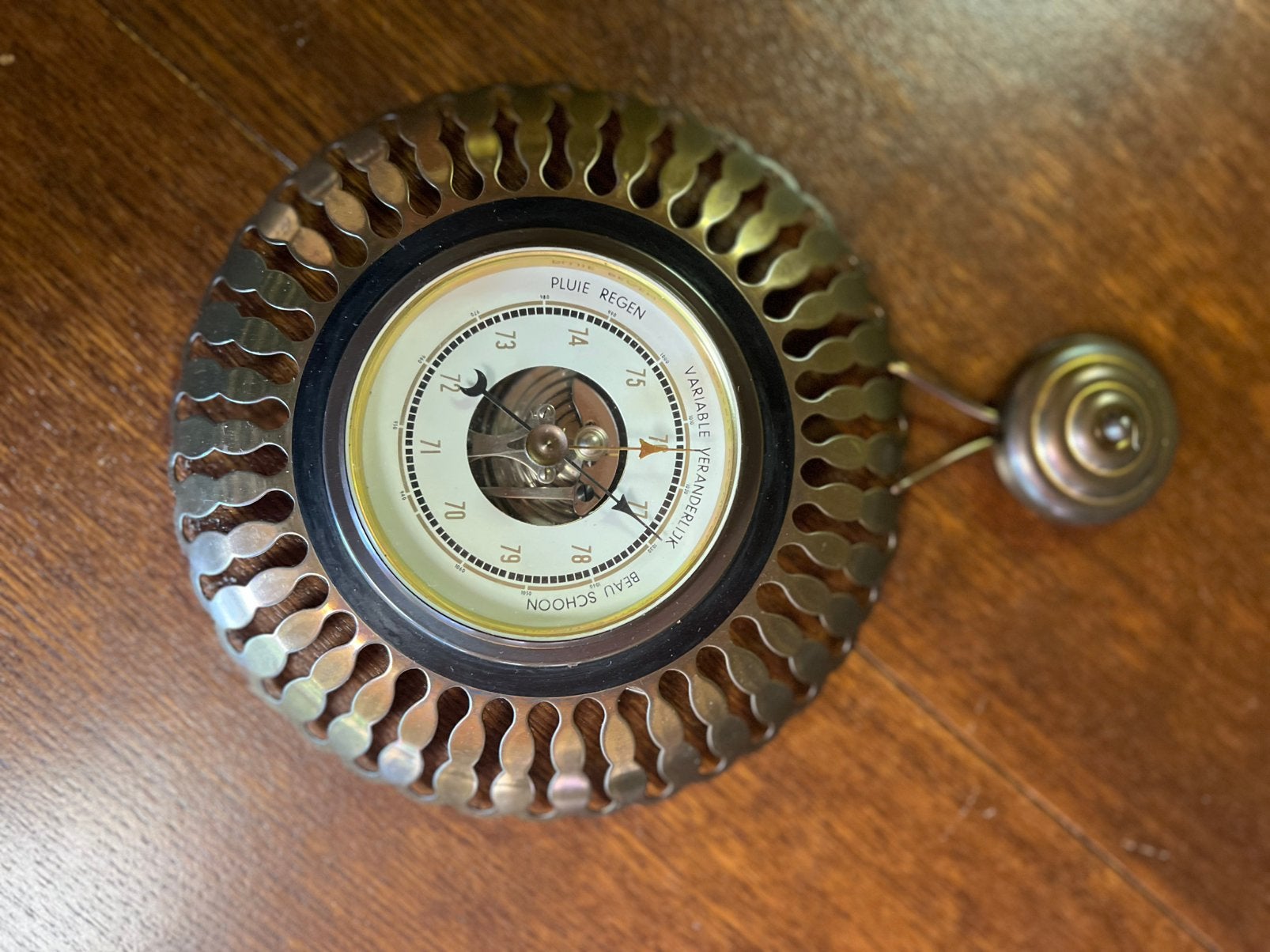 Vintage barometer jaren 60, Ophalen of Verzenden, Gebruikt, Barometer