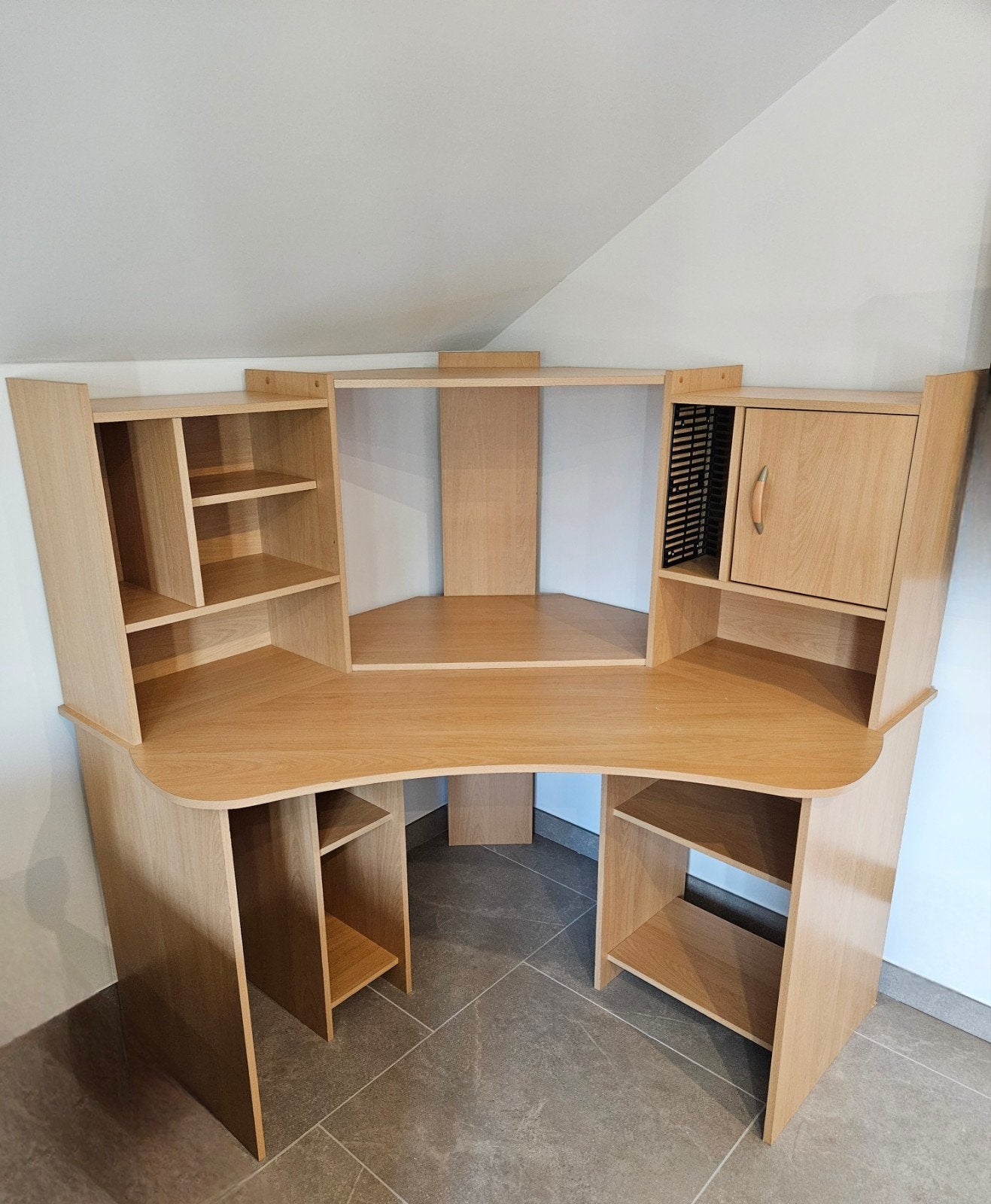 Bureau, Ophalen, Gebruikt, Beige, Computerbureau