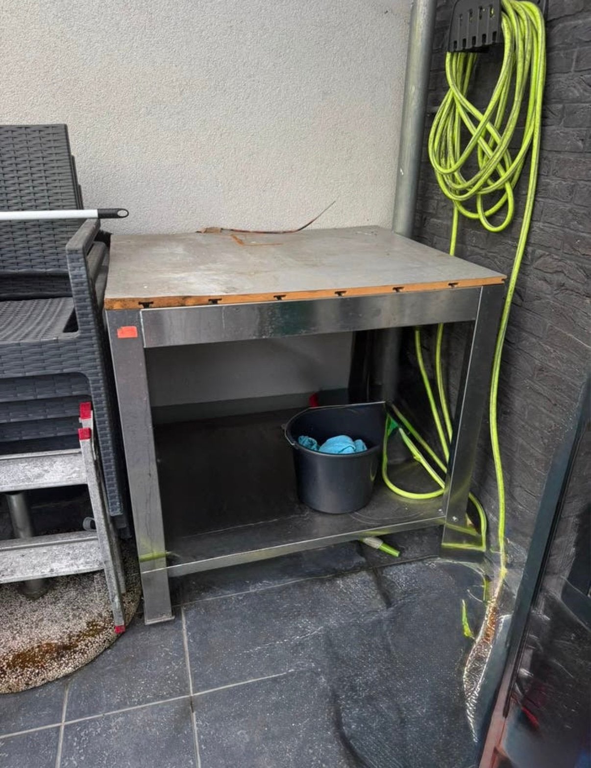 Inox tafel / ijzer / inox / horeca / gratis, Ophalen
