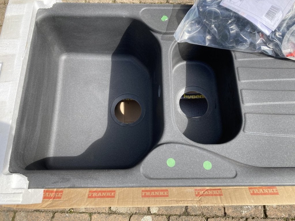 Evier 1 bac et demi - Franke - NEUF, Maison & Meubles, Neuf, 25 à 50 cm, Gris, Moins de 100 cm