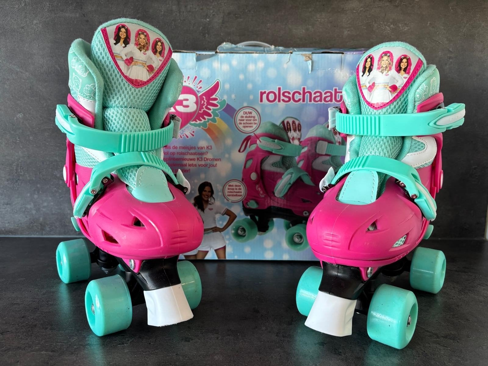 rolschaatsen k3  studio 100 maat 34-37, Ophalen, Verstelbaar, Zo goed als nieuw, Dames