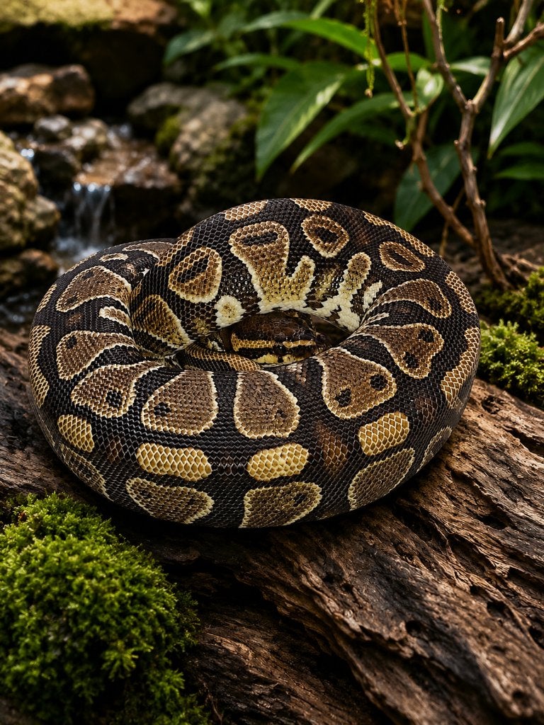 Python Regius vrouw wildkleur, Dieren en Toebehoren, Reptielen en Amfibieën, Slang, 0 tot 2 jaar