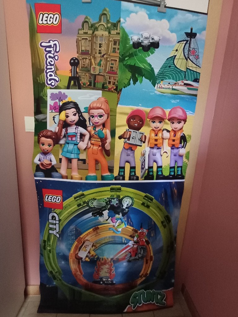 Tapisserie Lego city et friends, Enlèvement, Utilisé, Panneau publicitaire