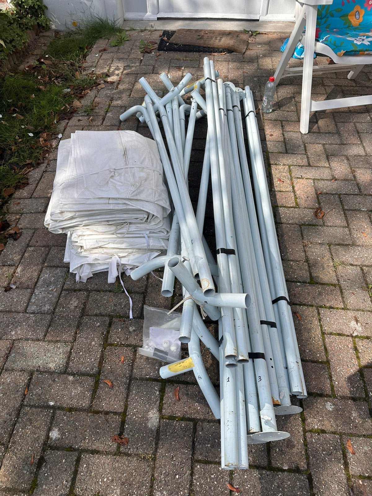Partytent 3 op 6m., Tuin en Terras, Ophalen, Gebruikt, Opvouwbaar, Partytent