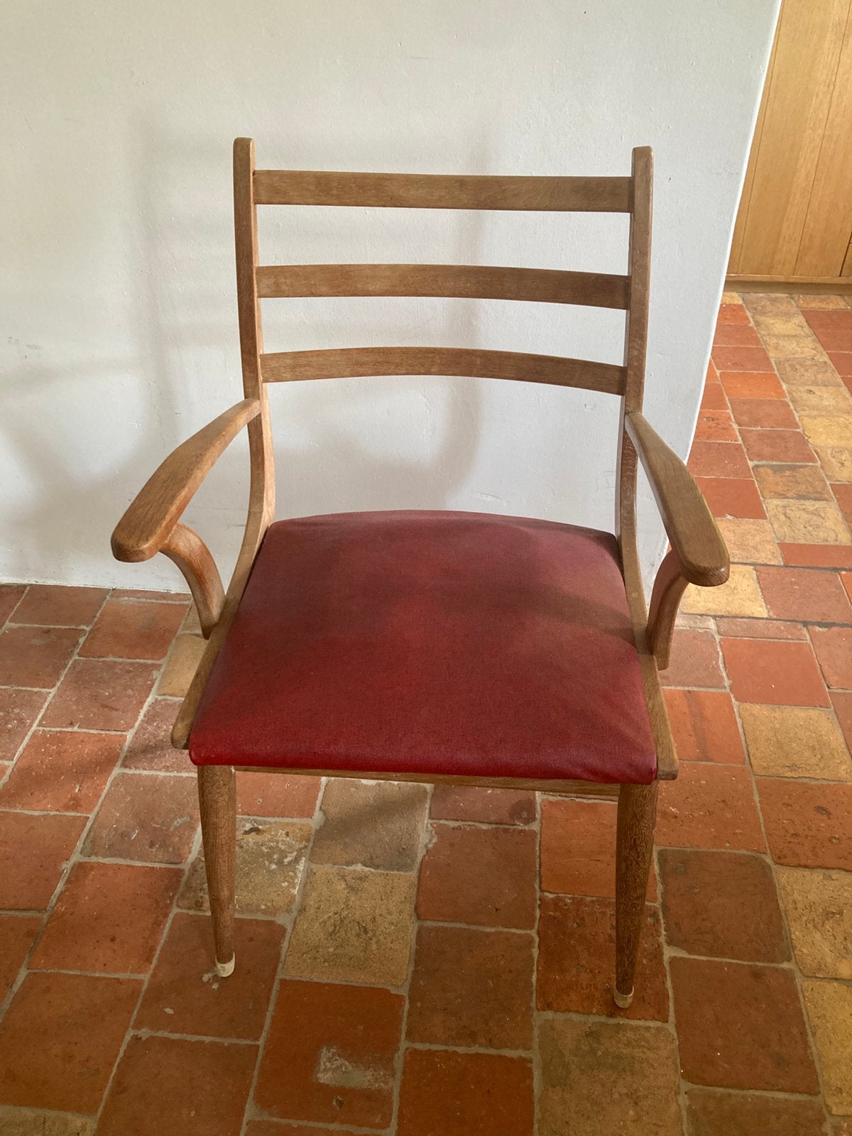 4 vintage stoelen, Huis en Inrichting, Stoelen, Ophalen, Gebruikt, Deens, Vier