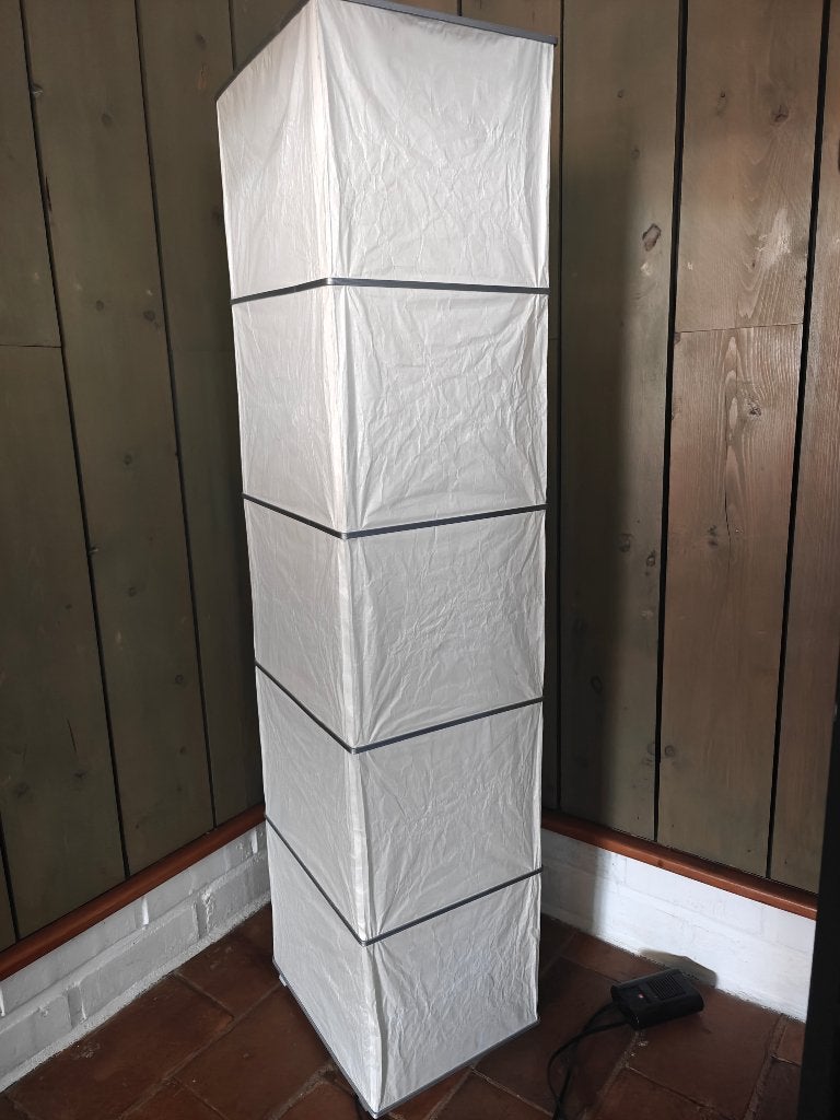 Vloerlamp RUTBO Ikea papier, Huis en Inrichting, Ophalen, Gebruikt, E27 (groot), 100 tot 150 cm