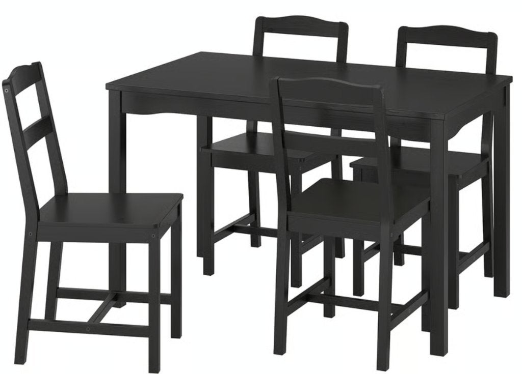 Table et chaises, 100 à 150 cm, Quatre personnes, Comme neuf, Enlèvement
