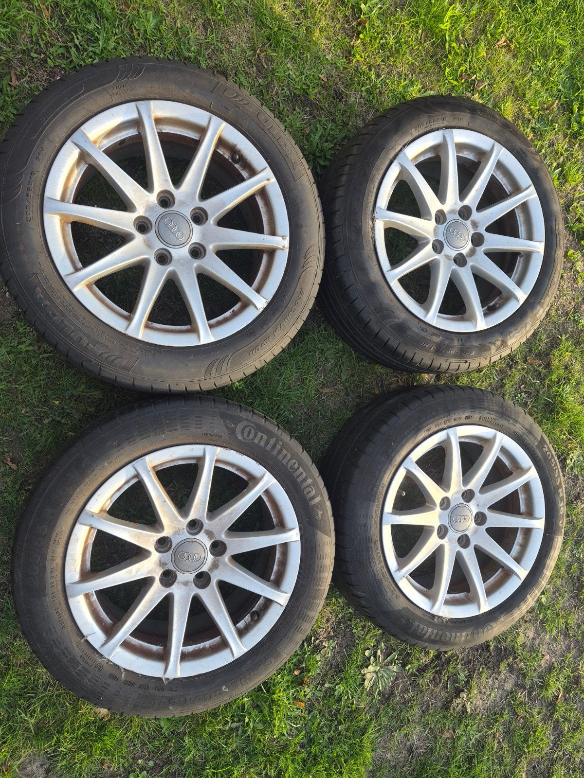 4 X AUDI VELGEN MET BANDEN, Ophalen of Verzenden, Band(en)