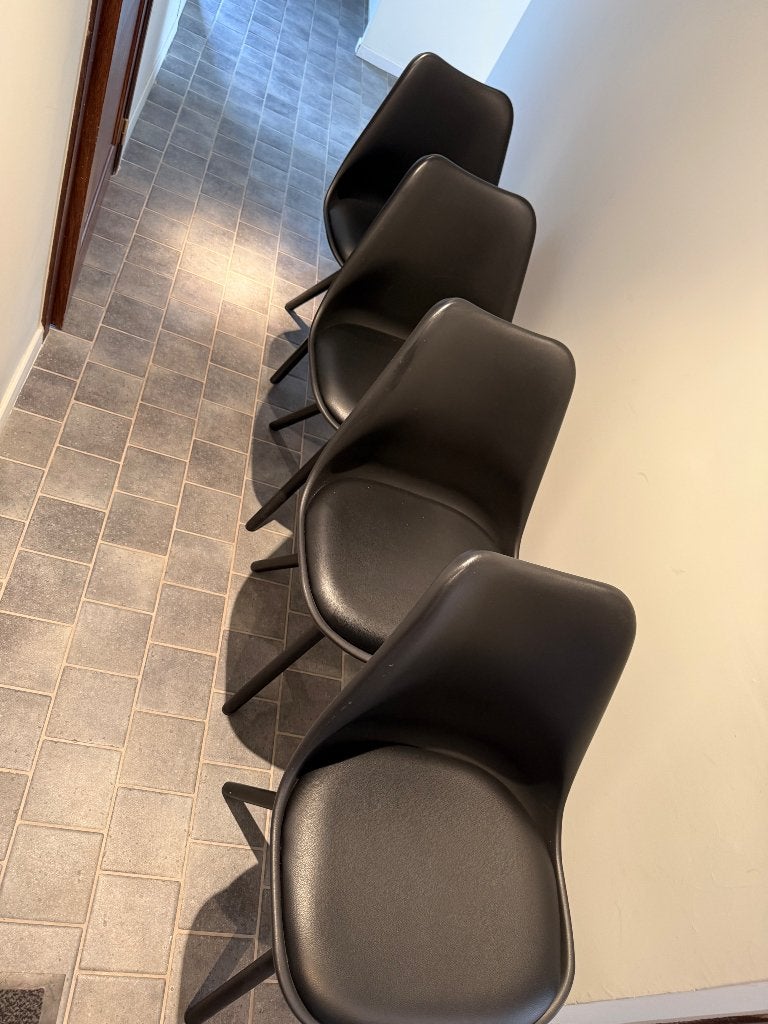 Zwarte stoelen T&T design, Maison & Meubles, Chaises, Enlèvement, Comme neuf, Noir, Quatre