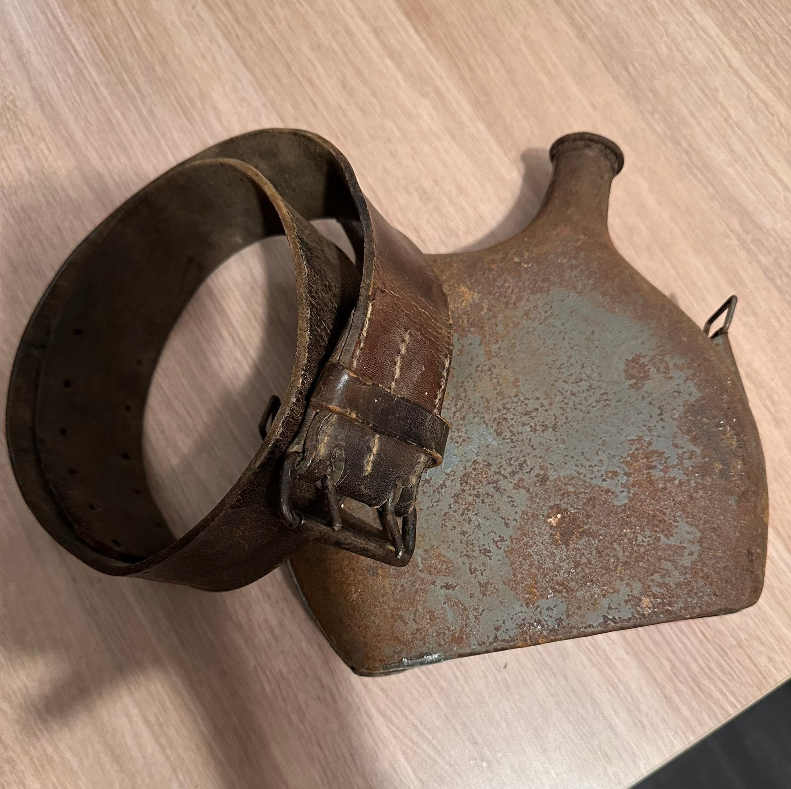 Wo1 Franse riem en drinkfles, Verzamelen, Ophalen of Verzenden