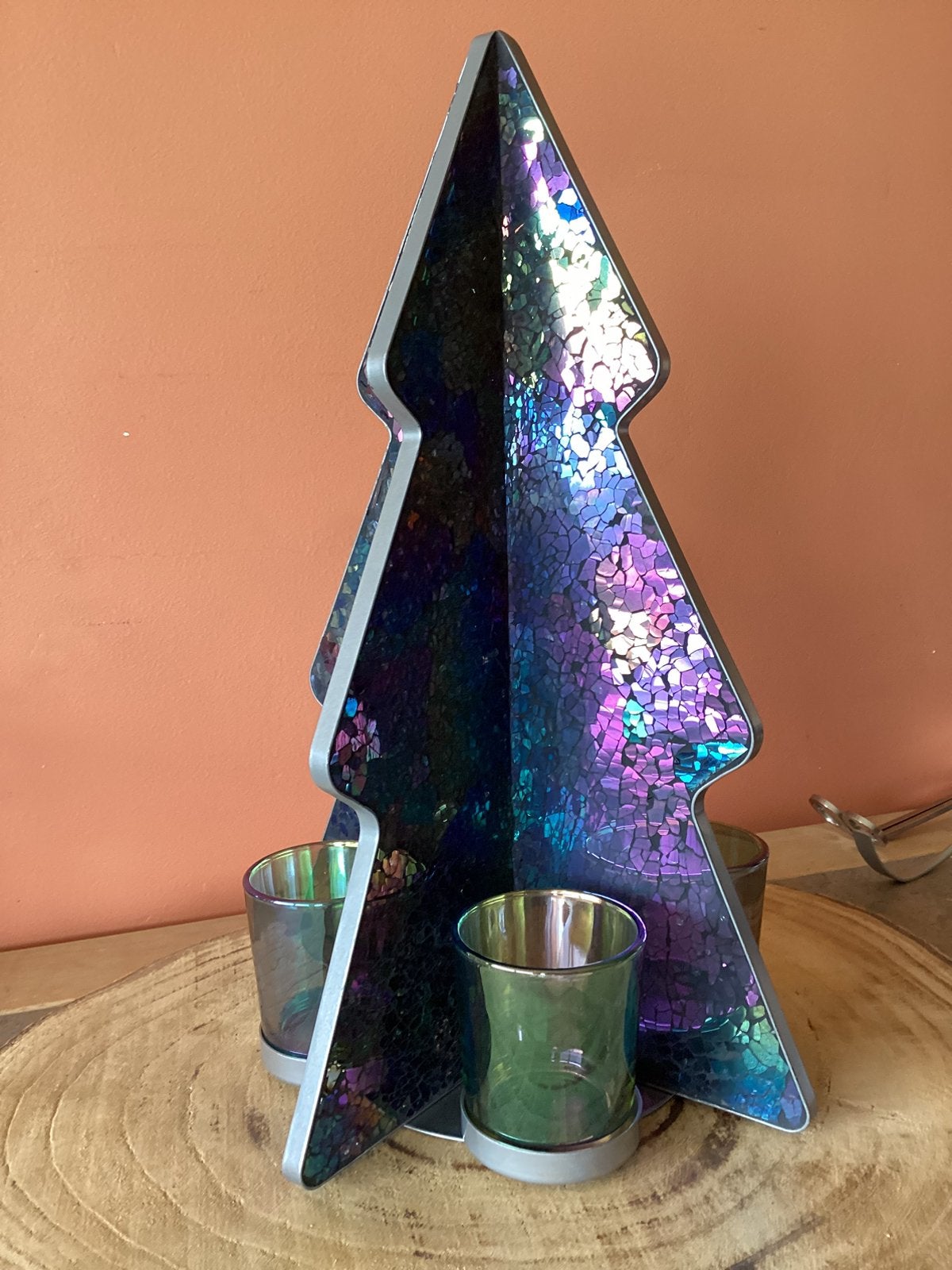 Porte lampions reflets mystiques Partylite, Maison & Meubles, Neuf, 36 cm, Autres marques, Photophore