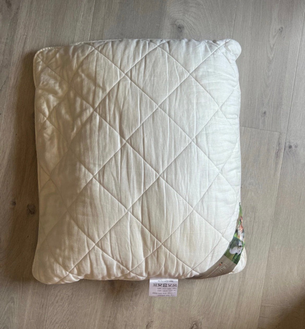 Hoofdkussen van alpacawol, Gebruikt, Eenpersoons, Beige, Ophalen of Verzenden