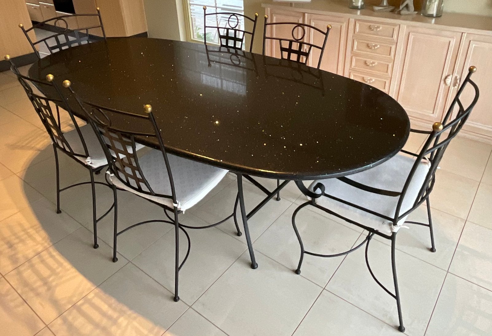 Tafel met stoelen, Ophalen, Overige materialen, 100 tot 150 cm, 200 cm of meer