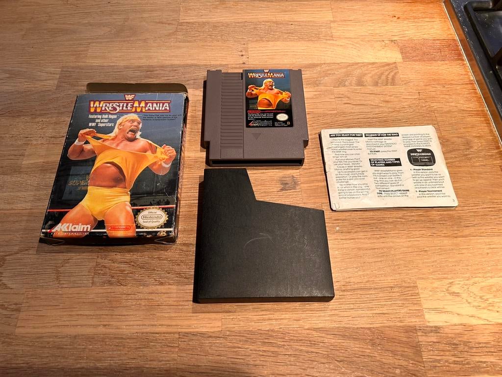 Nintendo NES game - WWF wrestleMania CIB, Consoles de jeu & Jeux vidéo, Jeux | Nintendo NES, Enlèvement ou Envoi, Utilisé