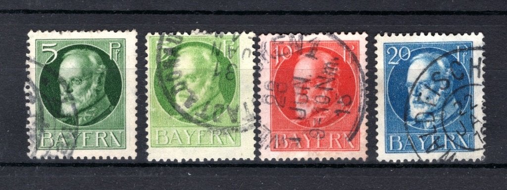 BAYERN Yt. 95/97 gestempeld 1914-1920, Verzenden, Gestempeld