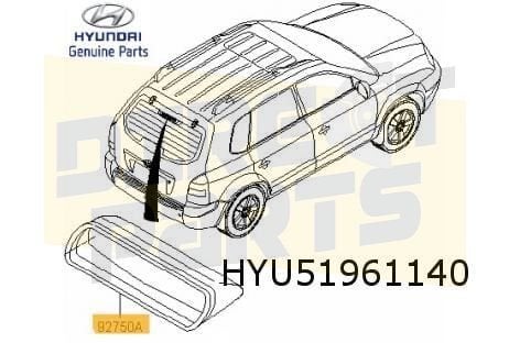 Hyundai Tucson derde remlicht (privacyglas) Origineel! 92700, -, Verzenden, -, Nieuw