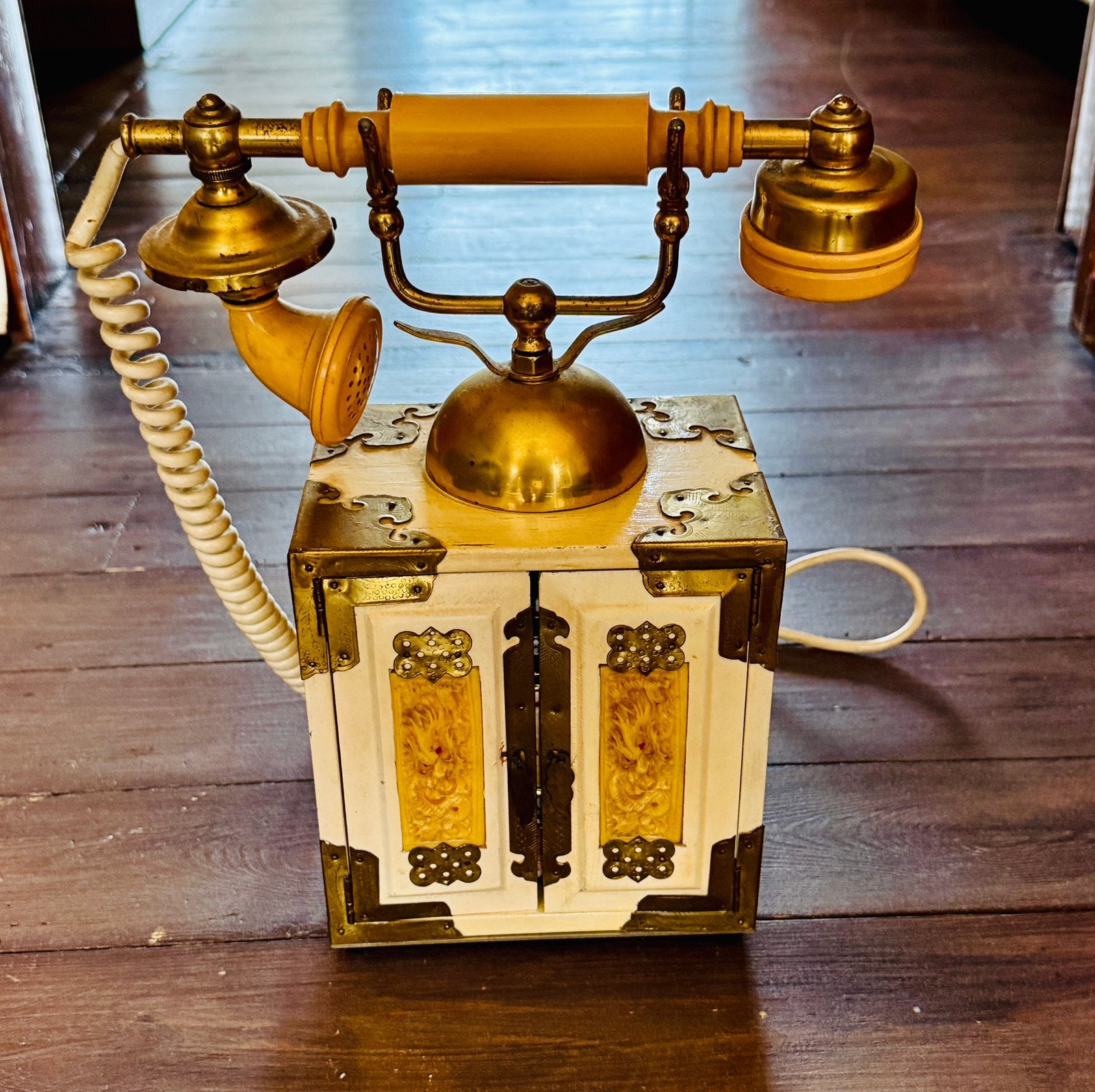 Antiek brocant  telefoon met draaischijf, Antiek en Kunst, Ophalen