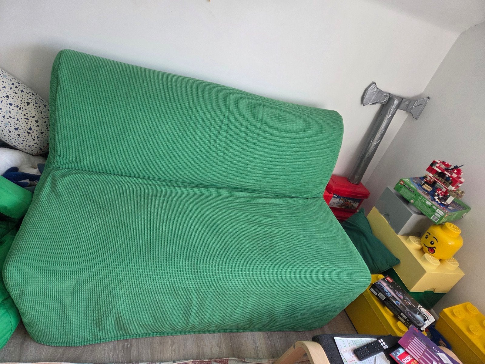 LYCKSELE MURBO slaapbank Ikea, Ophalen, Gebruikt, Tweepersoons, Groen