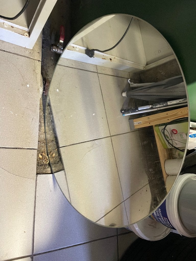 Miroir rond, Maison & Meubles, Accessoires pour la Maison | Miroirs, Enlèvement, Comme neuf, Rond