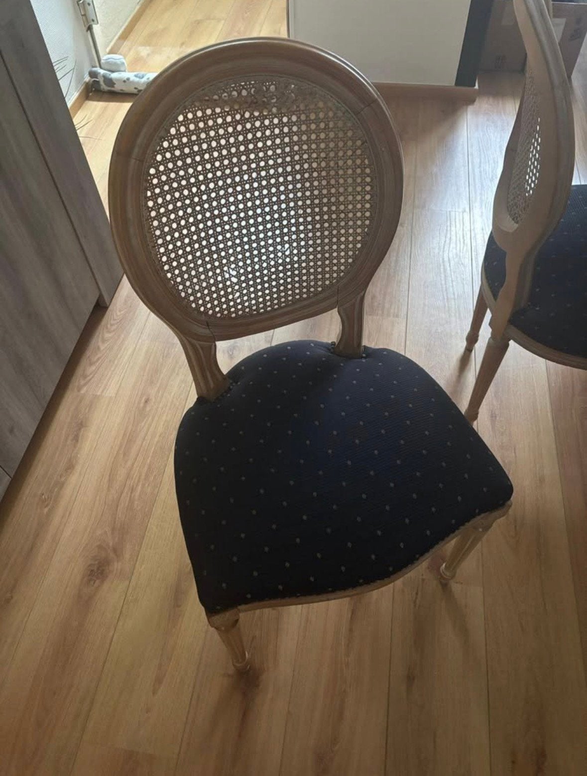8 stoelen, Gebruikt, Blauw, Vijf, Zes of meer stoelen, Ophalen