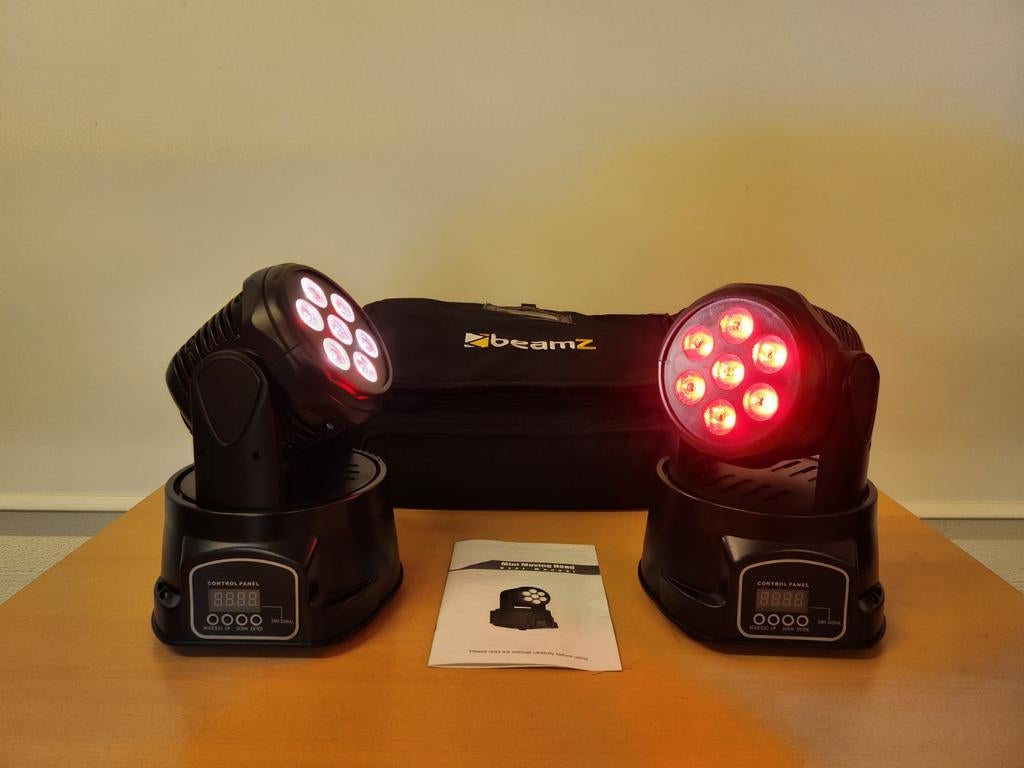 Mini moving head 7 X 10 Watt, Ophalen