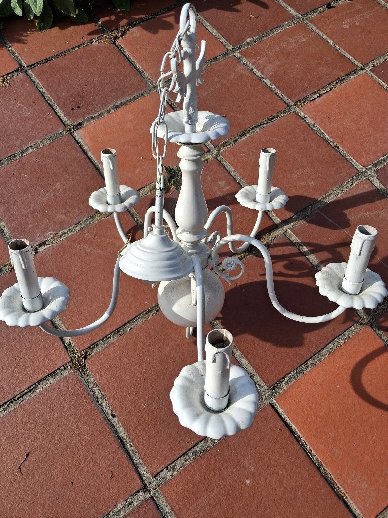 luchter, Huis en Inrichting, Lampen | Kroonluchters, Gebruikt, E14 (klein), Metaal, Antiek