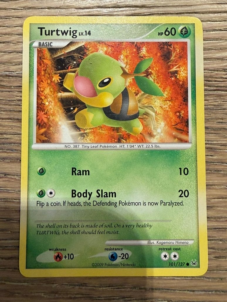 Pokémon Turtwig 101/127 – Platinum 2009 – Engelse kaart, Enlèvement ou Envoi, Comme neuf
