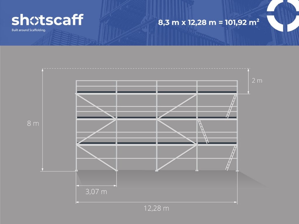 Échafaudage modulaire | 100 m² | SCAFF ML U