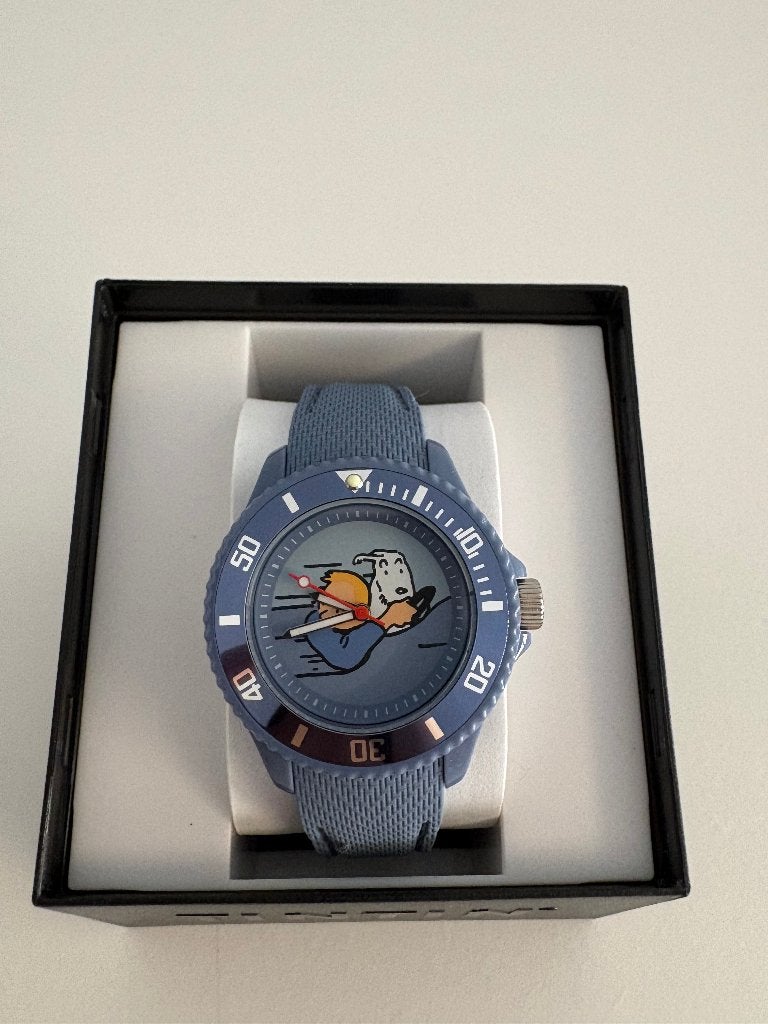 Horloge TinTin, Staal, Polshorloge, Nieuw, Kunststof
