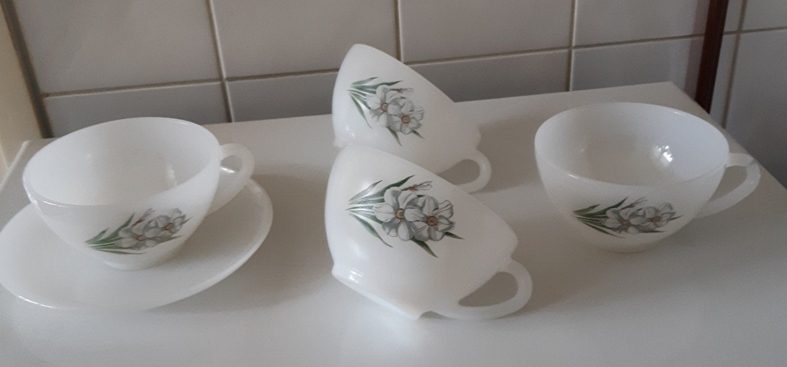 tasses de verre à lait, Enlèvement ou Envoi