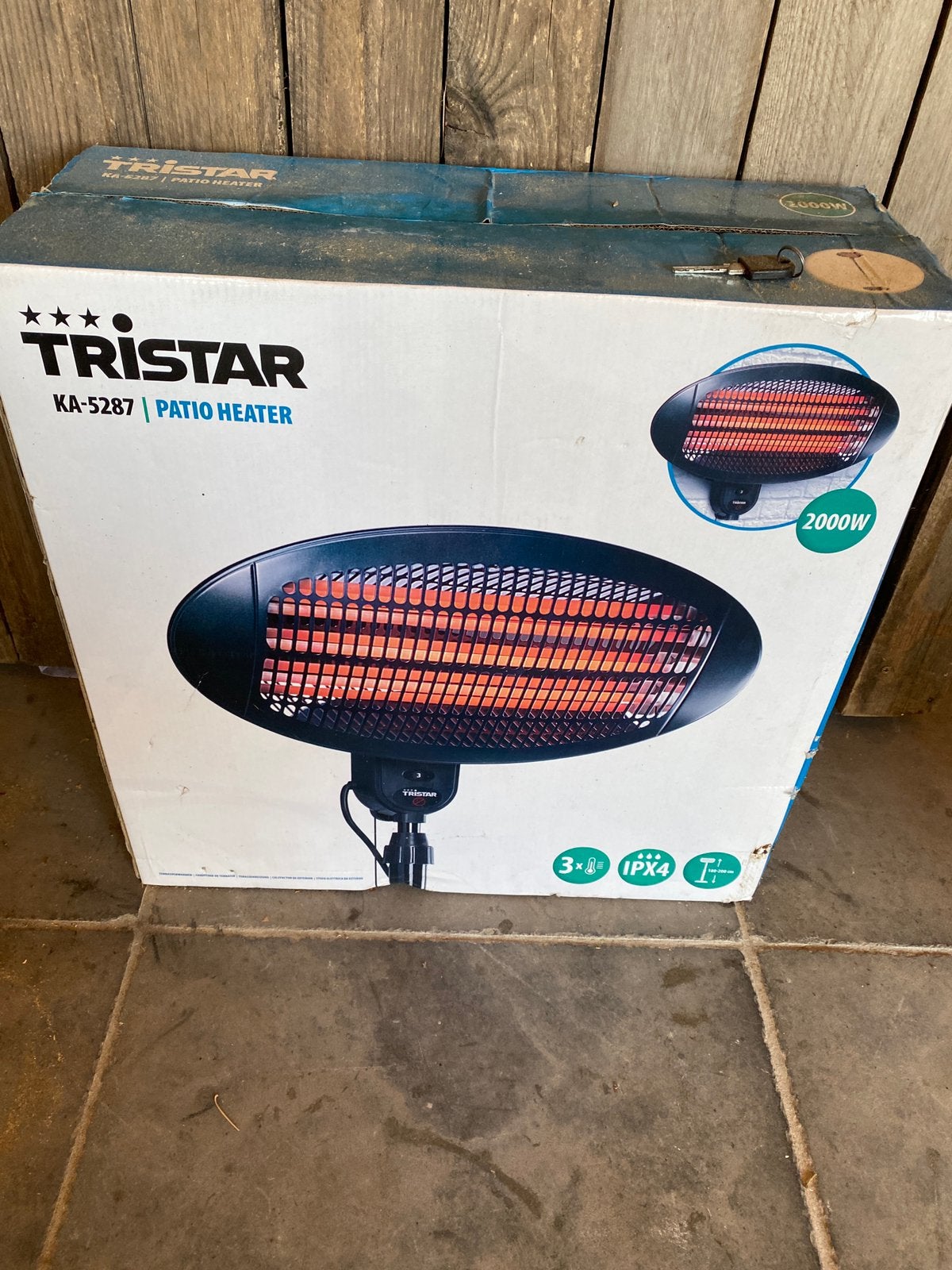 Terrasverwarmer met voet 2000 W, Tuin en Terras, Terrasverwarmers, Ophalen, Nieuw