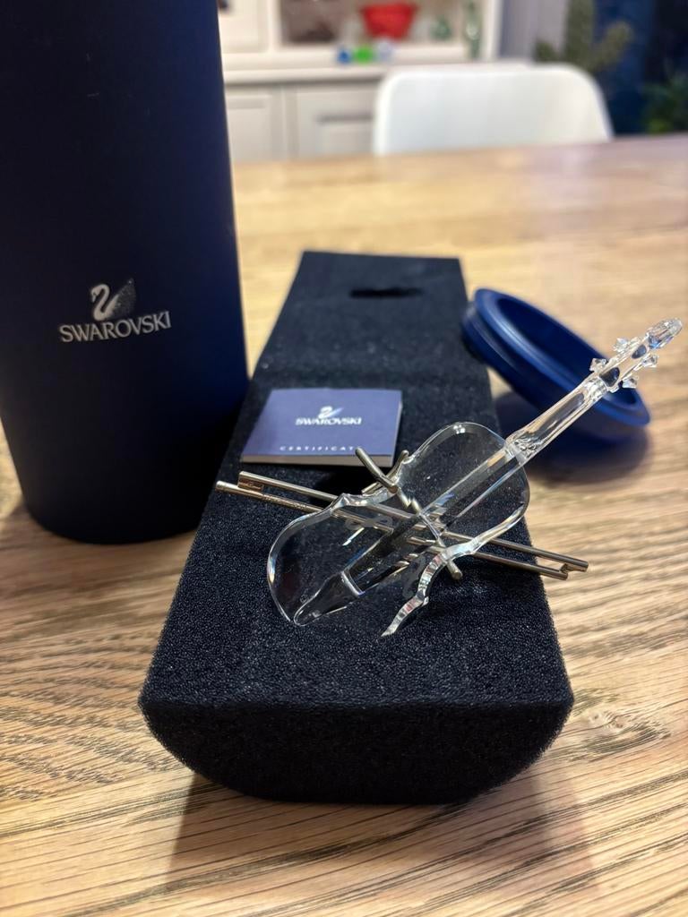 Swarovski kristallen viool – origineel met certificaat, Verzamelen, Swarovski, Ophalen, Zo goed als nieuw, Figuurtje
