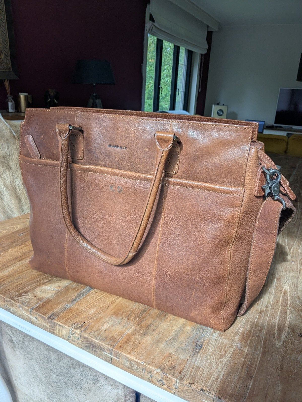 Burkely laptoptas leder, Ophalen, Nieuw, Burkely, Schoudertas