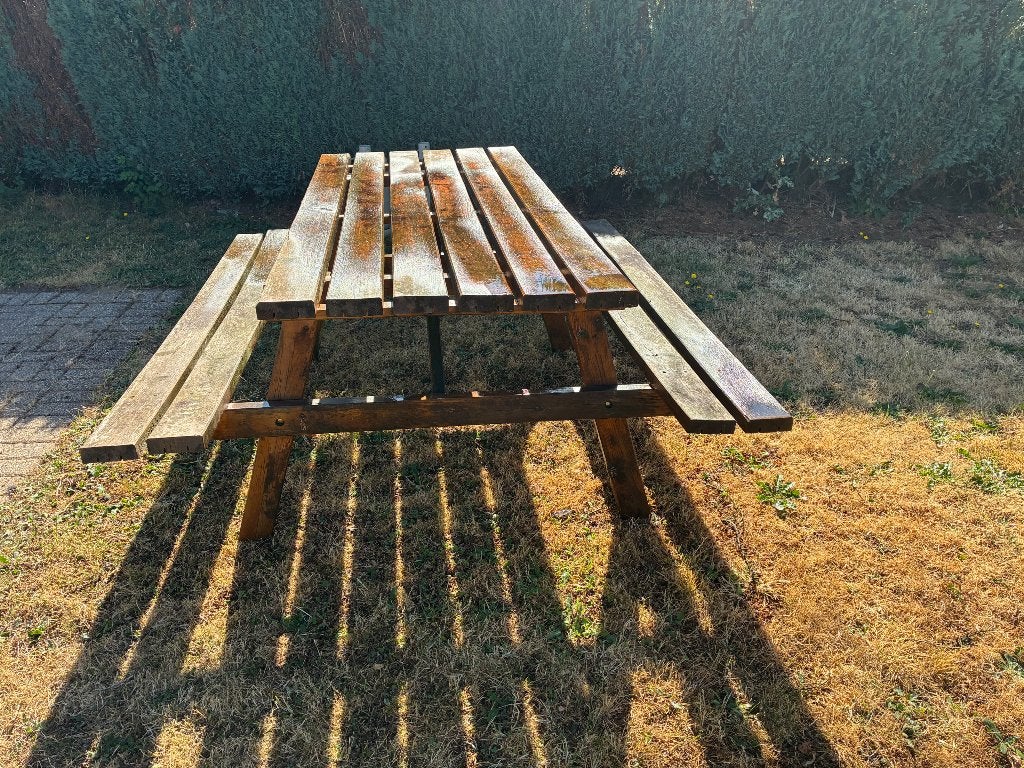 Banc pique nique de jardin, Enlèvement, Utilisé, Bois