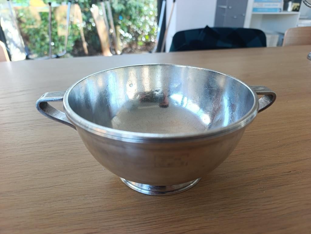Bol ancien en métal argenté – Style anglais 15 cm, Enlèvement